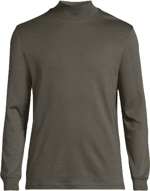 Lands' End Men's Cotton Supima Mock Turtleneck - Macy's