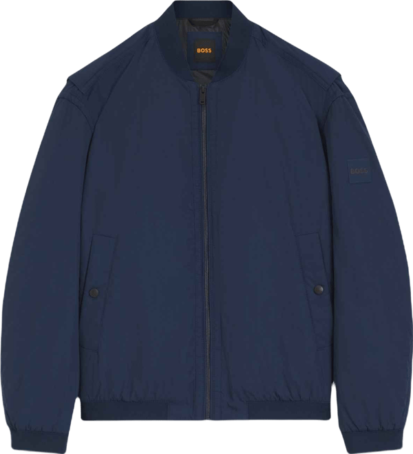 Boss by  Men's Water-Repellent Soft-Touch Fabric Bomber Jacket