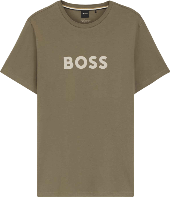 Boss by  Men's Cotton-Jersey Logo Print T-Shirt