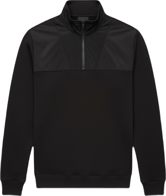 Men's Panelled Hybrid Quarter Zip Sweatshirt