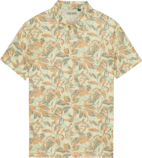 Men's Golf Digital Floral Polo Shirt