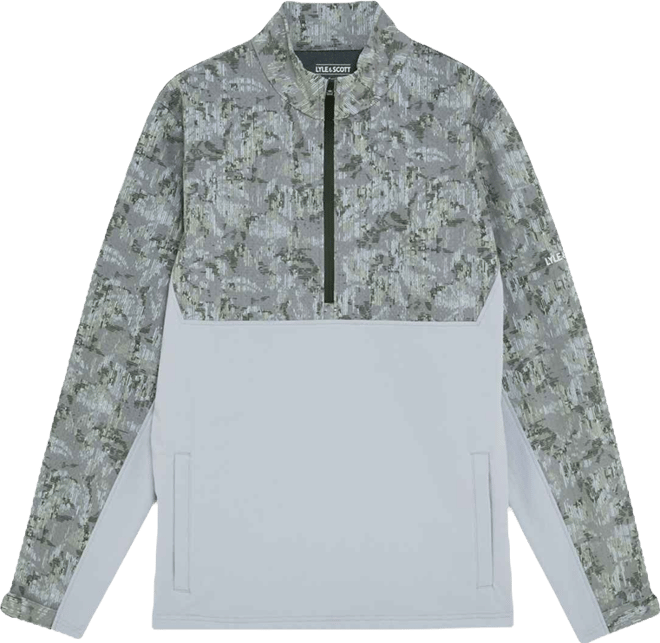 Men's Golf Printed Half Zip Windjammer Jacket