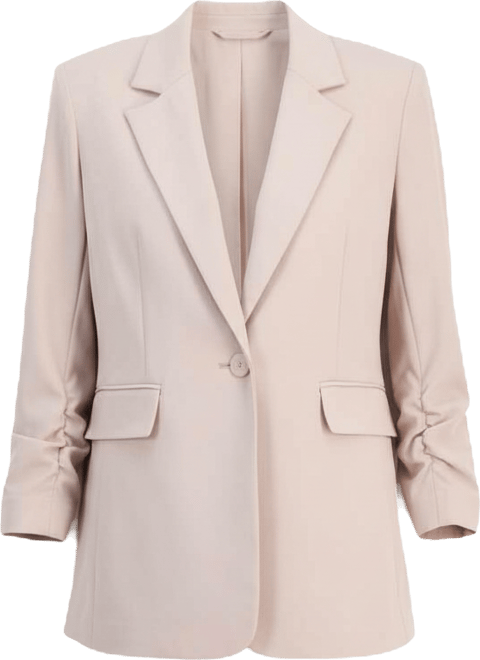 Women's Crepe One-Button Scrunched-Sleeve Jacket, Macy's Exclusive