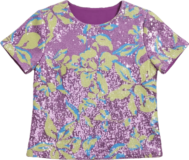 Women's Crewneck Sequin Top