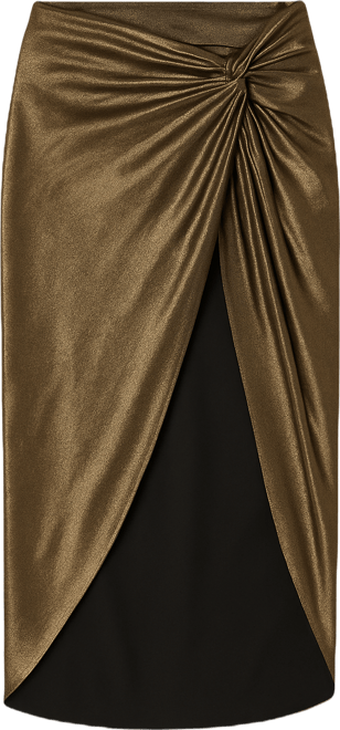 Donna Karan Women's Draped Side-Slit Sarong Skirt