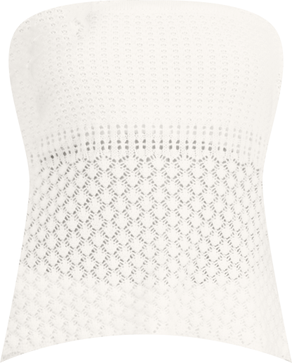 Juniors' Strapless Crochet Tube Top