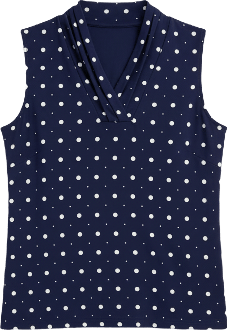 Petite Sleeveless Triple Pleat Top