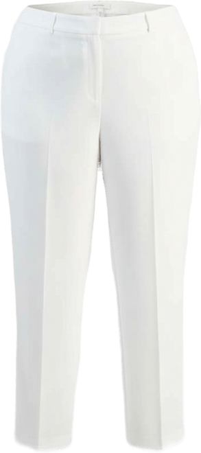 Plus Size Stretch Crepe Press-Pleat Straight-Leg Pants