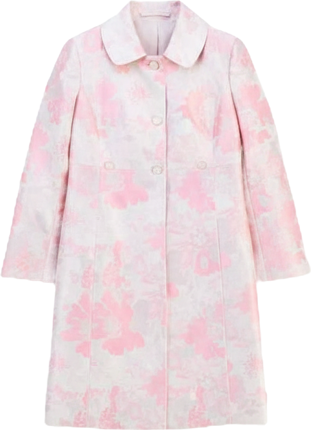 Plus Size Jacquard Button-Front Topper Jacket