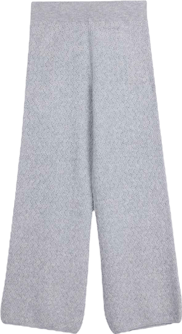 Women's Wide-Leg Ajour Knit Cashmere Pants