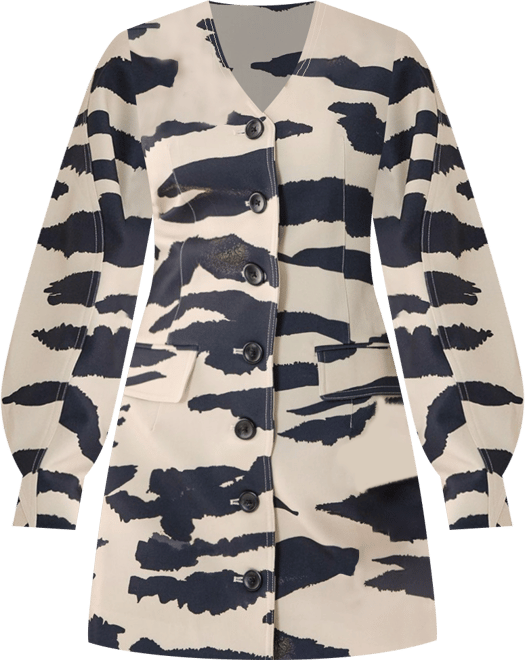 Women's Cocoon Sleeve Tailored Mini Dress