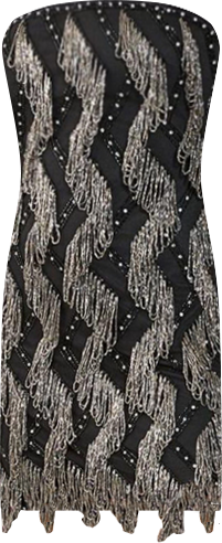 Women's Tassel Embellished Bandeau Mini Dress