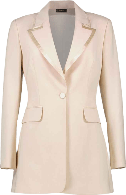 Women's Tailored Blazer With Satin Lapel