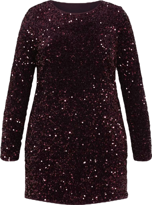 Plus Size Sequin Eclipse Dress