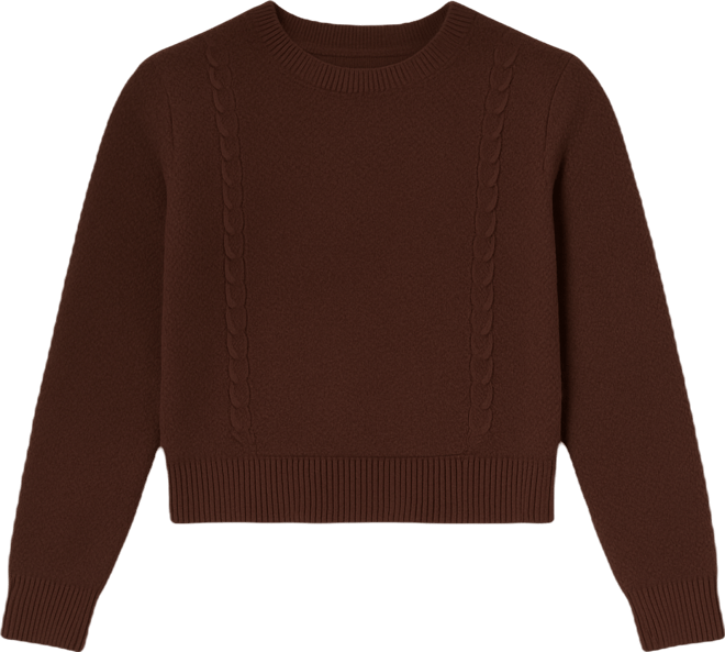 Women's Cropped Crewneck Cashmere Sweater