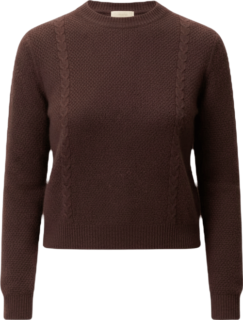 Women's Cropped Crewneck Cashmere Sweater