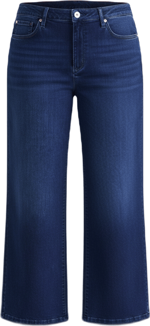 Plus Size High-Rise Wide-Leg 5 Pocket Jeans, Macy's Exclusive