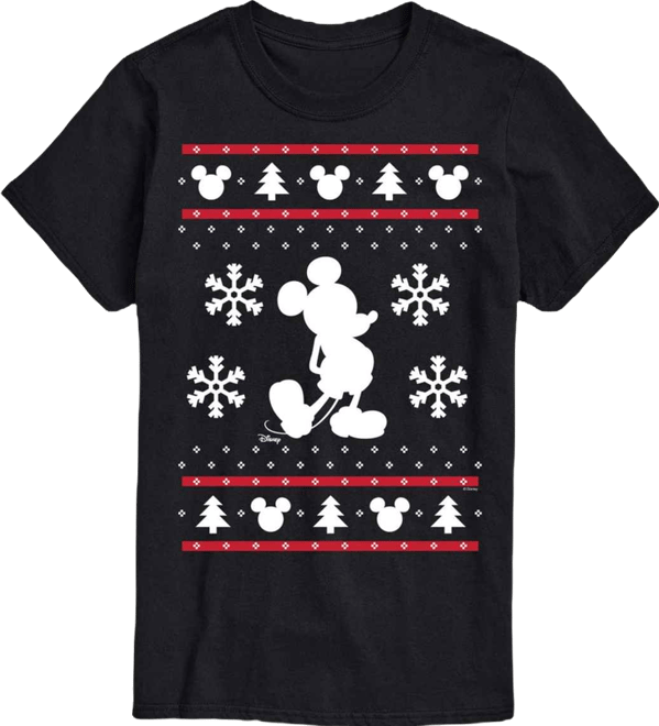 Men's Disney Christmas Mickey Graphic Crewneck T-Shirt
