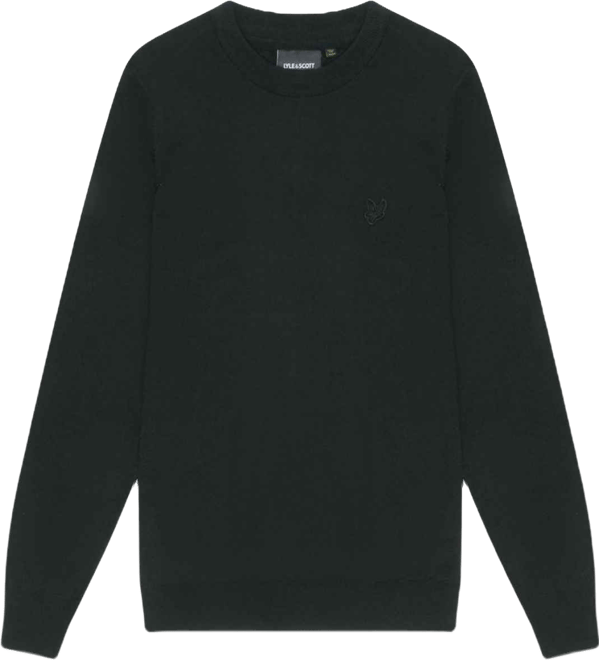Men's Tonal Eagle Merino Crew Neck Sweater