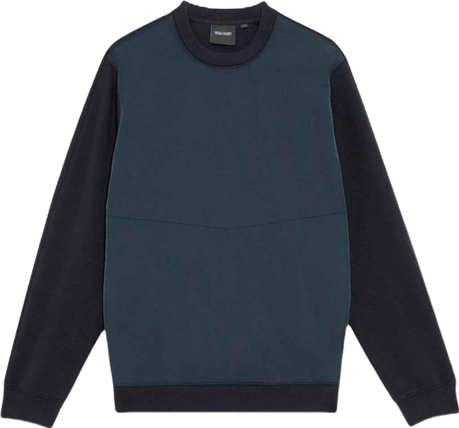 Men's Half Raglan Hybrid Long Sweatshirt.