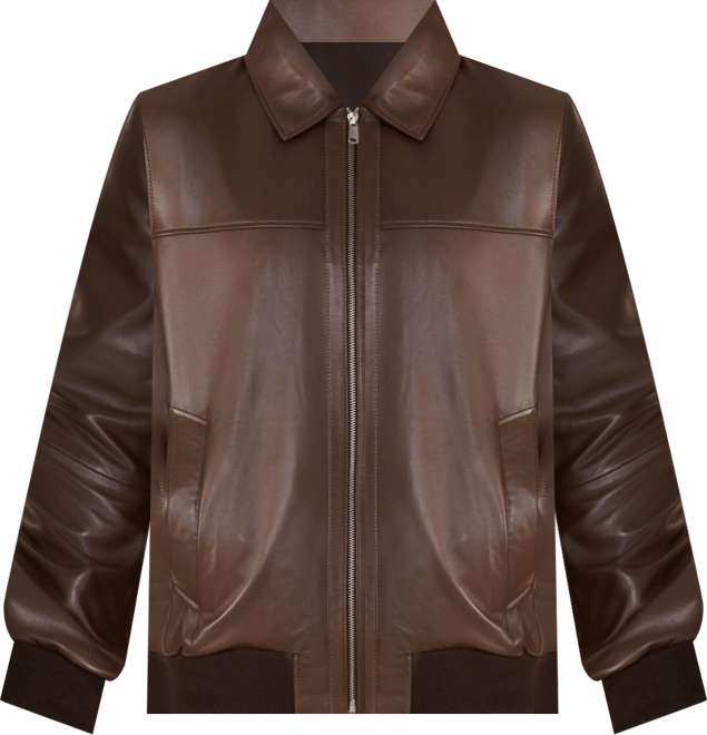 Men's Men s Leather Bomber Jacket