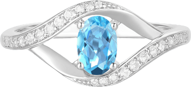 Lab Grown Multi Gemstone Ring in Sterling Silver (also in 14k Gold Over Sterling Silver)