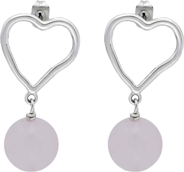 Silver Plated Open Heart Post Earrings