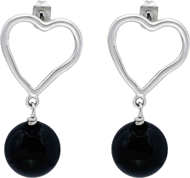 Silver Plated Open Heart Post Earrings