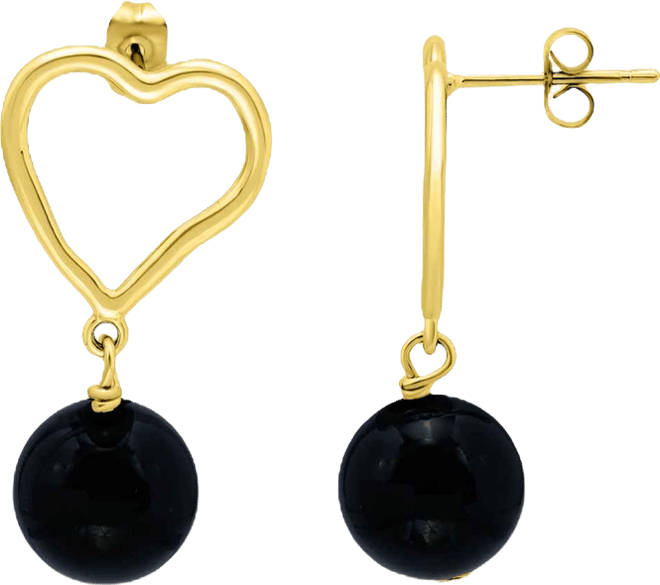 Gold Plated Open Heart Post Earrings
