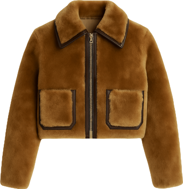 Women's Cropped Shearling Jacket