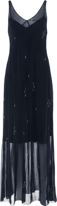 Women's Navy Blue Chiffon Sleeveless Cassidy Maxi Dress