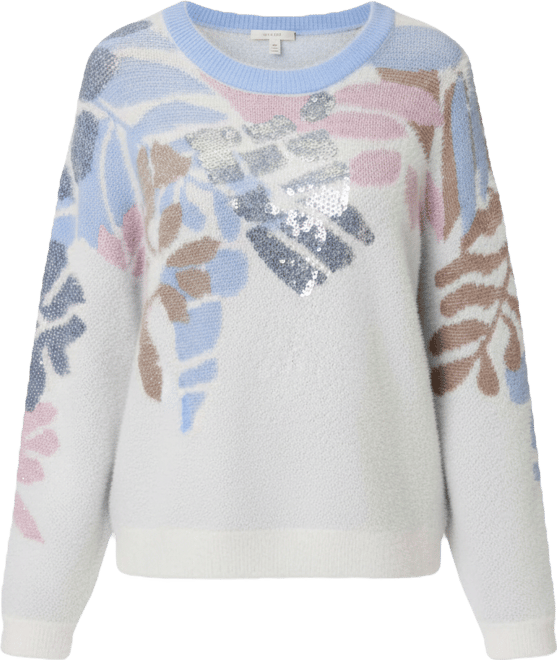 Women's Floral Plush Sweater