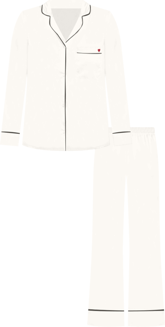 Women's Satin Pj Set Long Pajama