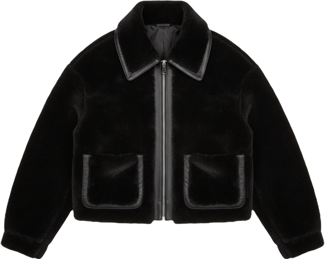 Women's Cropped Shearling Jacket