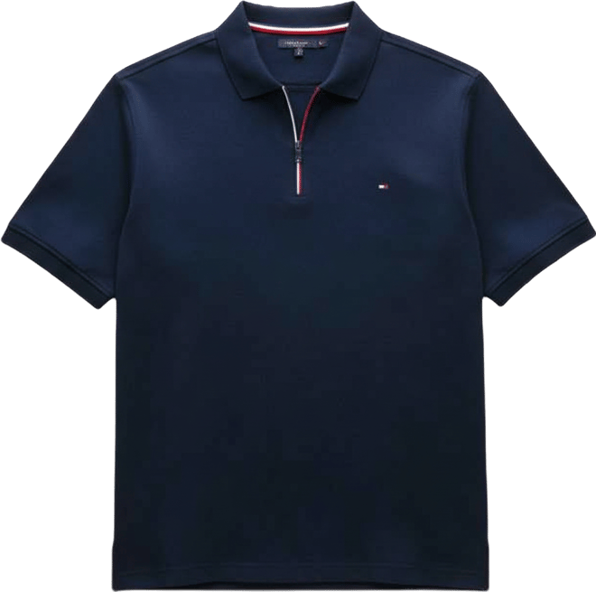 Men's Big & Tall Zippered Polo Shirt