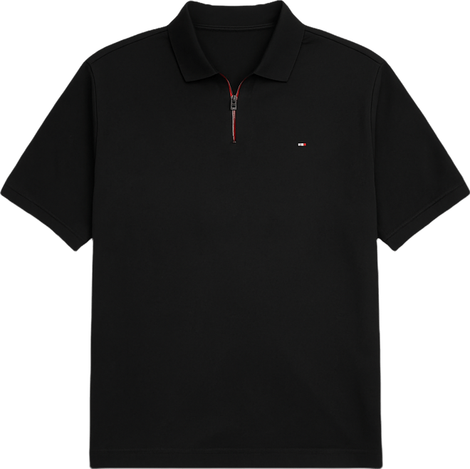 Men's Big & Tall Zippered Polo Shirt