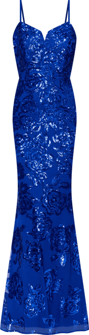 Juniors' Sequin Detail Ball Gown