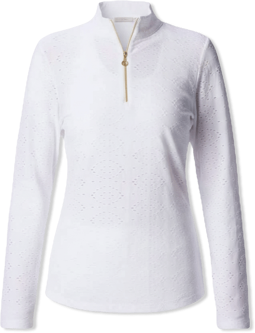 G Lifestyle Women Long Sleeve Mock Neck Top