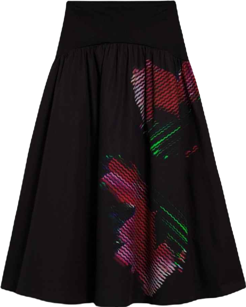 Women's Pixelated midi skirt