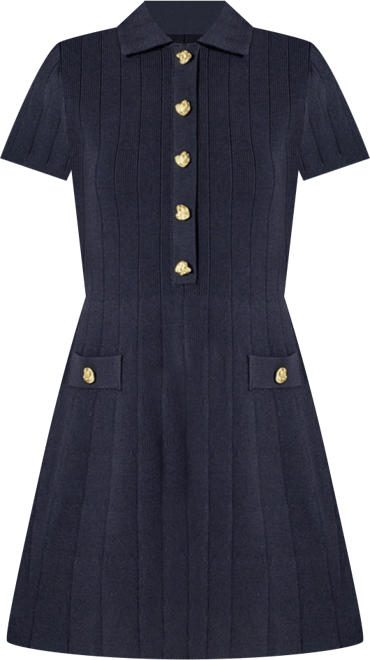 Women's Jewel Buttoned Knit Mini Dress