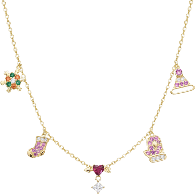 Teens 14K Gold Plated Cubic Zirconia Charm Necklace