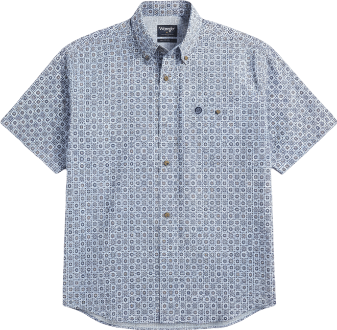 Wrangler Wrangler Outdoor Style Fishing Shirt in a Light Blue Large