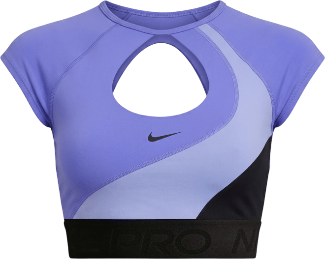 Nike Pro Sculpt Sujetador deportivo acolchado de manga corta y sujeción media para mujer