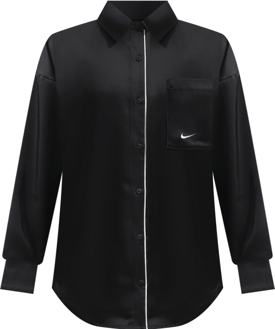 ナイキ スポーツウェア ウィメンズ オーバーサイズド サテン ロングスリーブ トップス