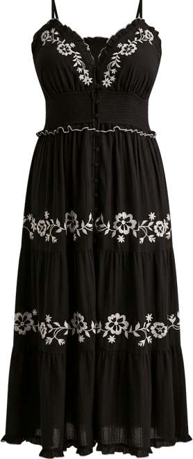 Plus Size - Festi Embroidered Tiered Maxi Dress - Torrid