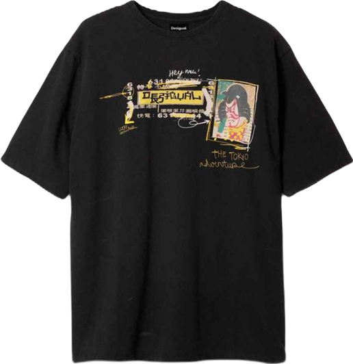 Men's Japanese-style illustration T-shirt