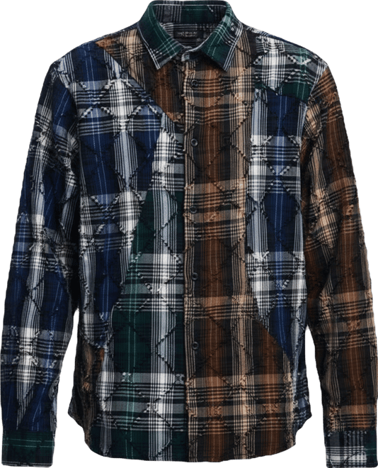 Men's Embroidered checks shirt