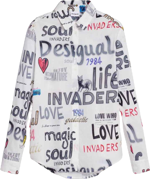 Women's Cotton shirt with letters