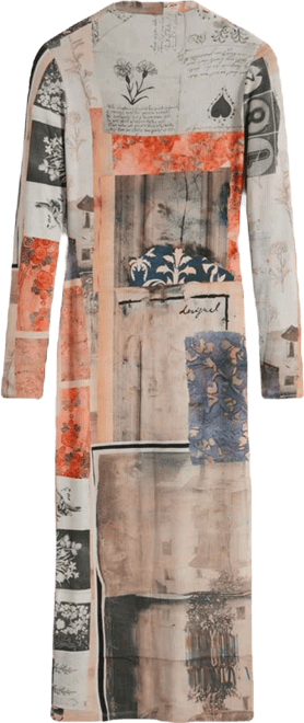 Women's Collage fitted dress