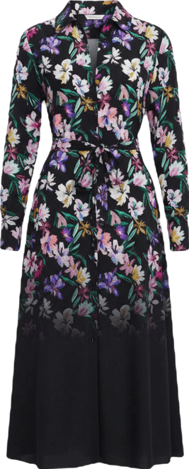 Women's Gradient floral shirt dress